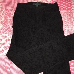 Velvet patterned Ralph Lauren straight leg size 2